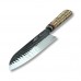 El Dövmesi Santoku Şef Bıçağı - Şimşir